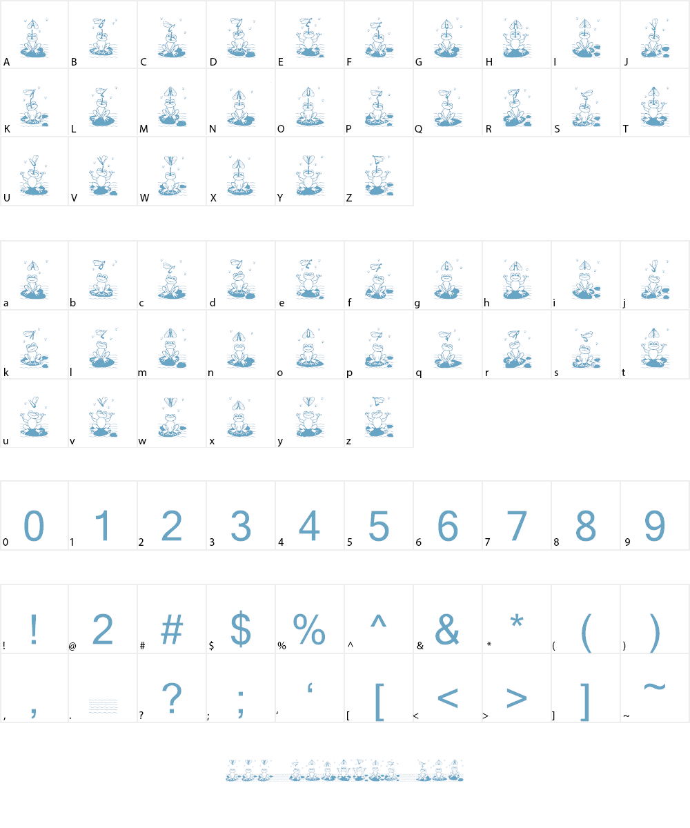 Frogii Font Character