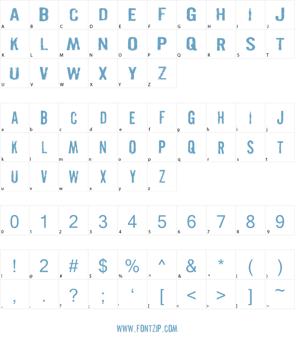 Pistolgrip Font Character