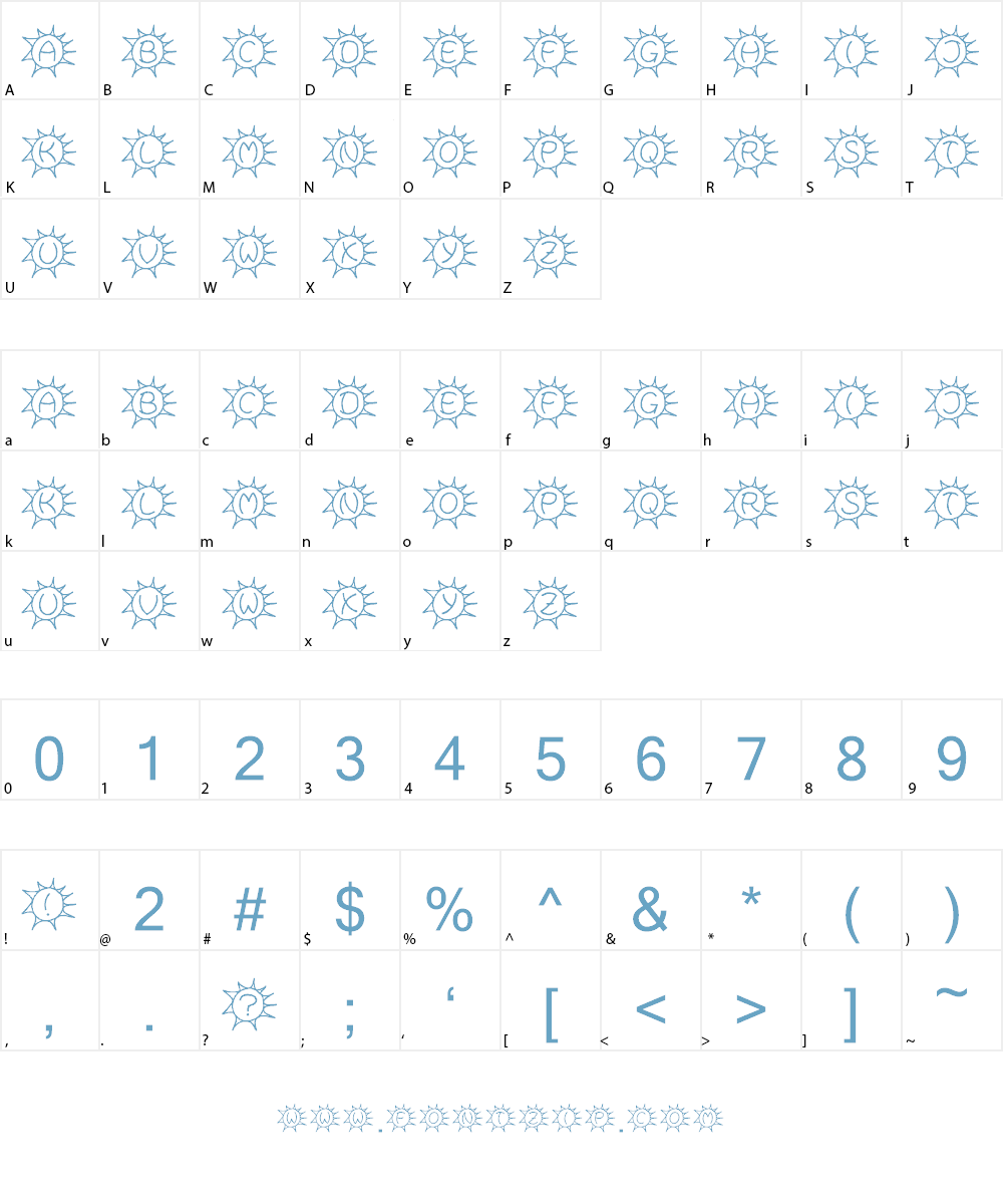 Sassys Sonne Font Character