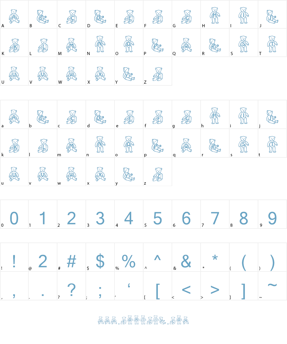 Sassys Teddys 1 Font Character