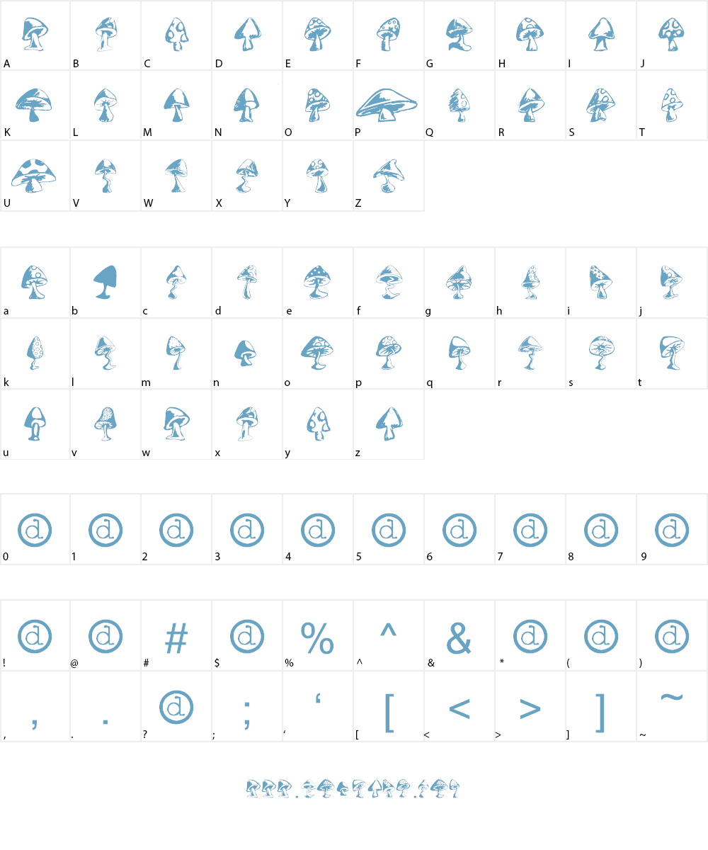 Shrooms Font Character