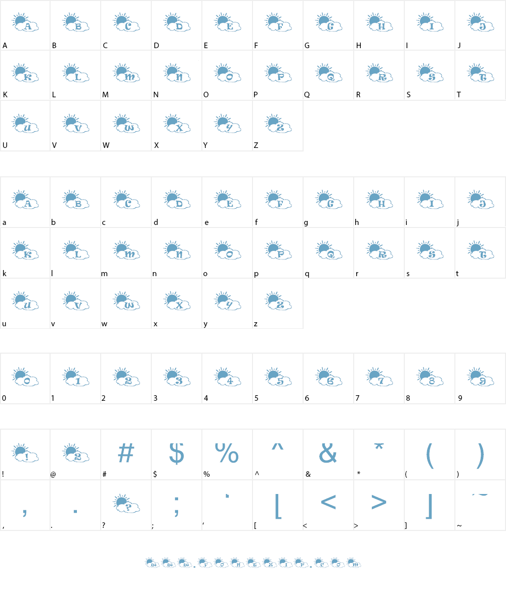 Sonnenschein Font Character