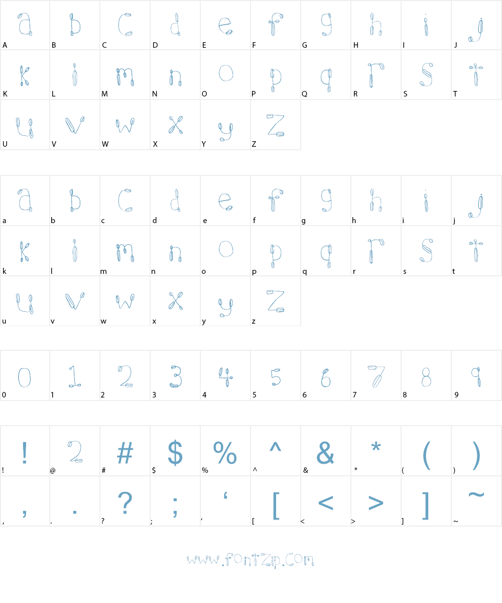 7 hours Font Character