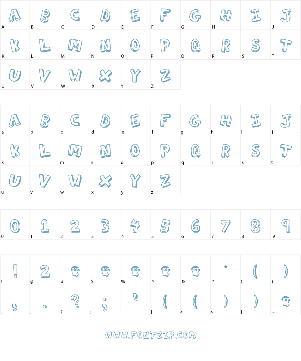 Action Jackson Font Character