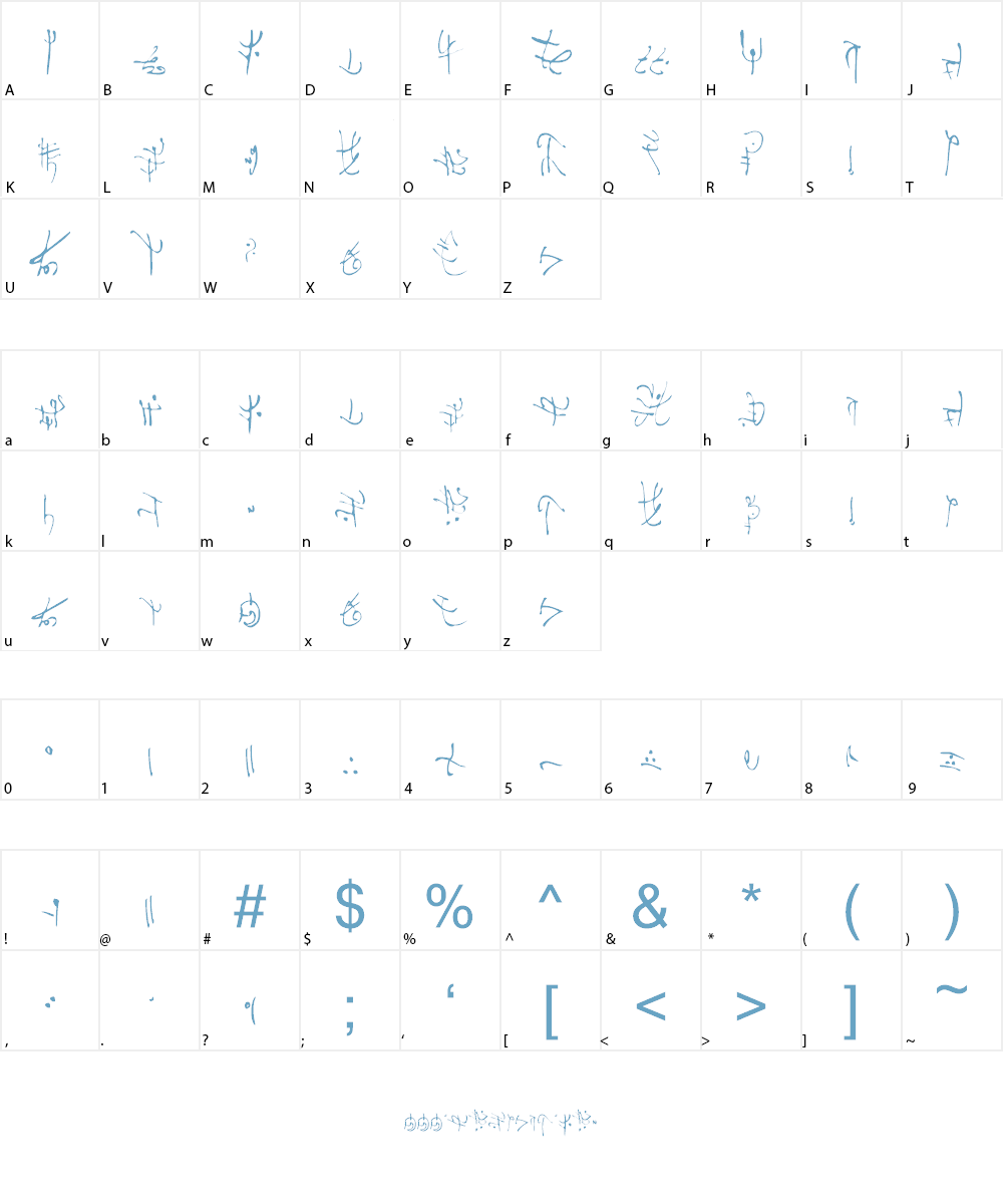 Korohanza Font Character