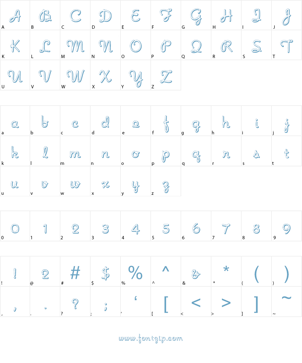 Noodle Shaded Font Character