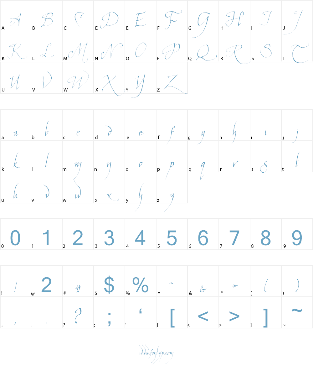 Elven Common Speak Font Character