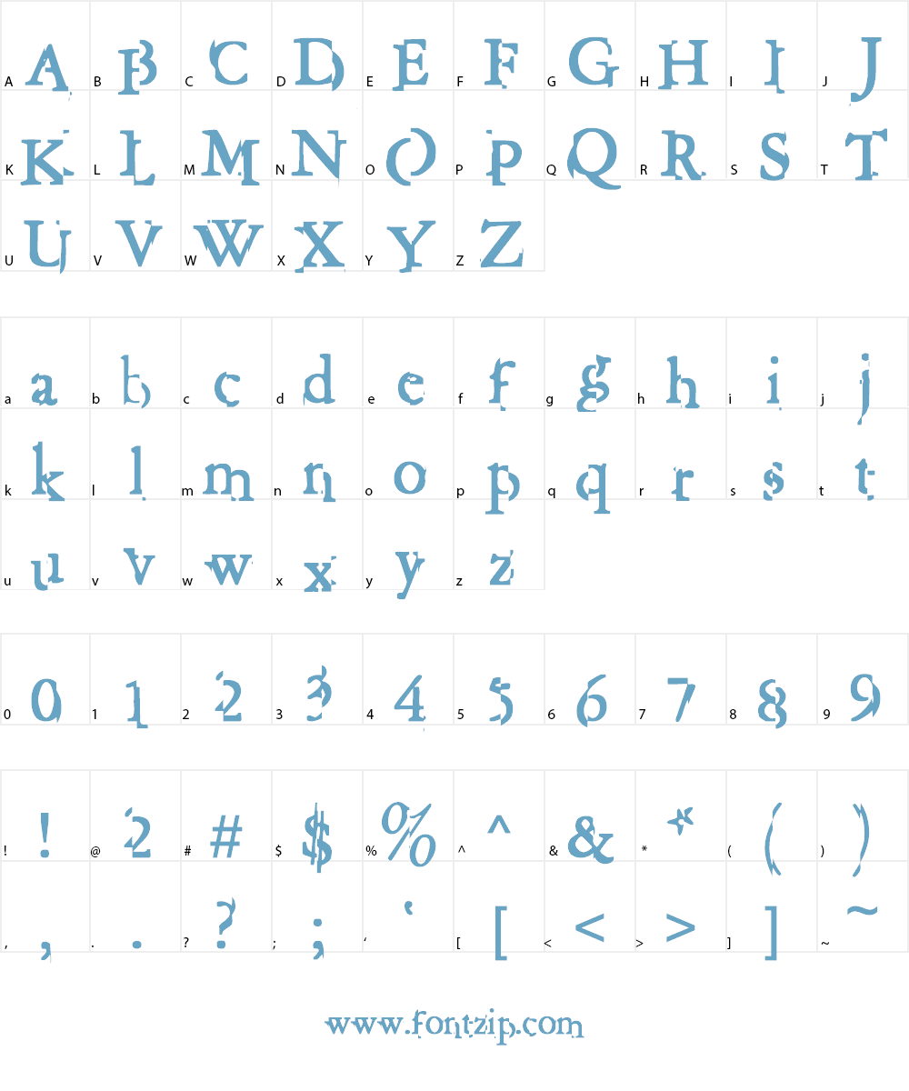Garish Monde Font Character