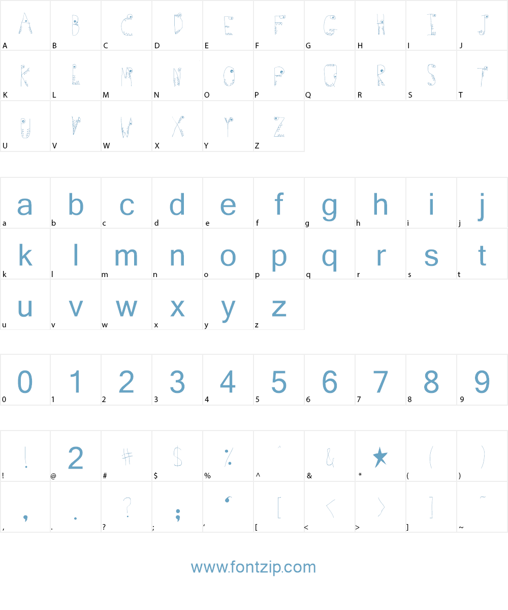 Germs Font Character