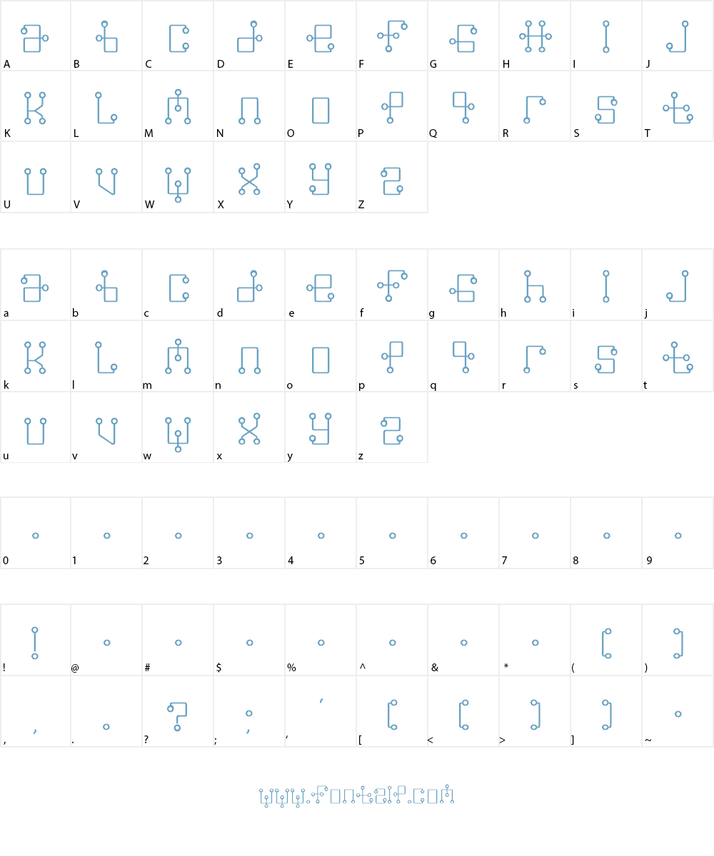 Greenwich Mean Font Character