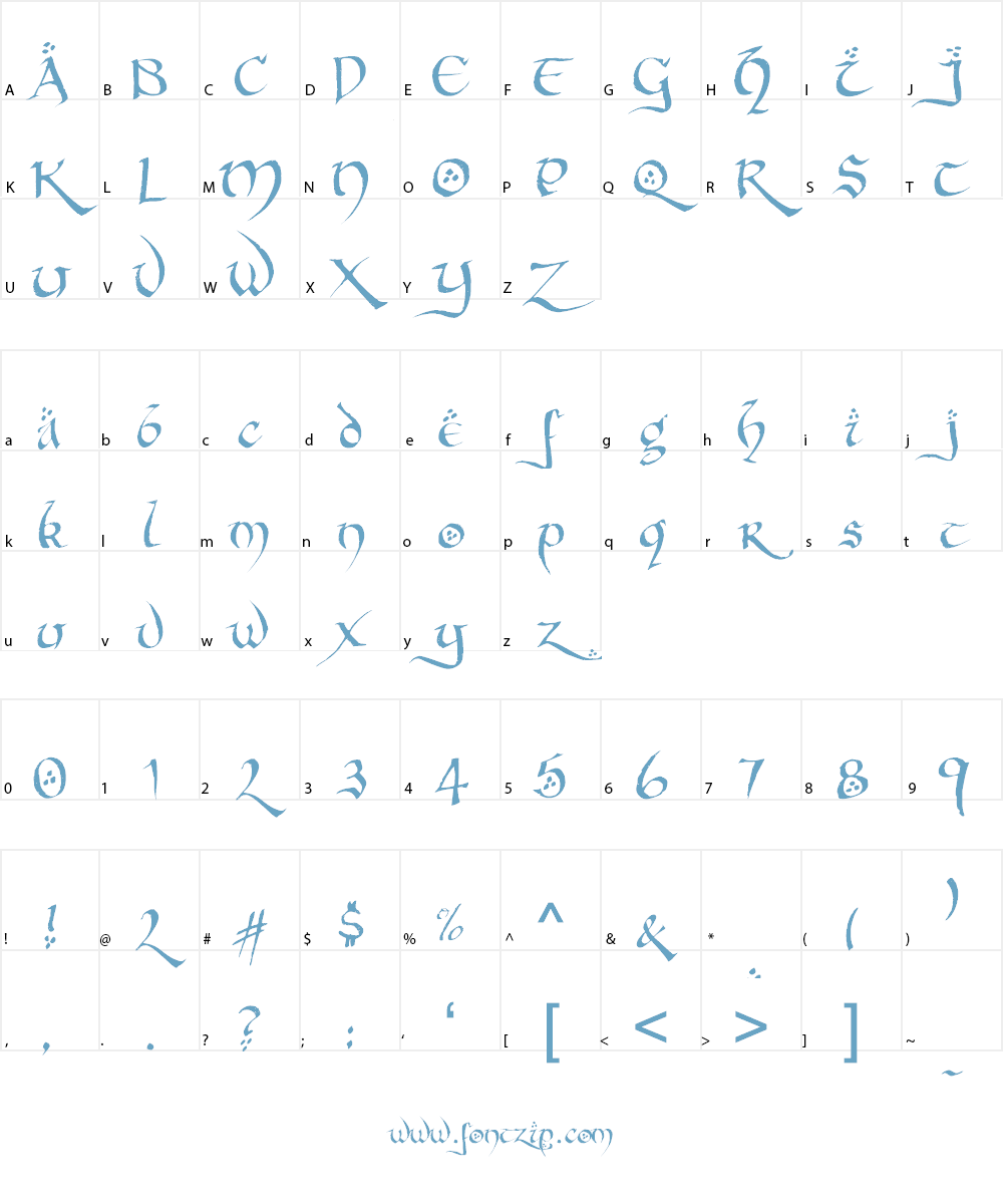 Hobbiton Brushhand Font Character