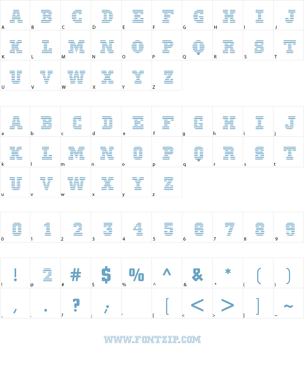 Men In Blue Font Character