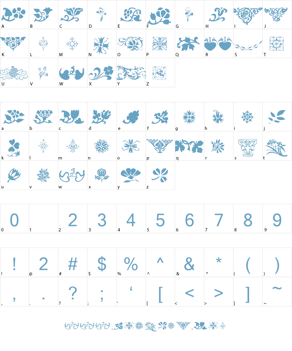 Printers Ornaments Font Character