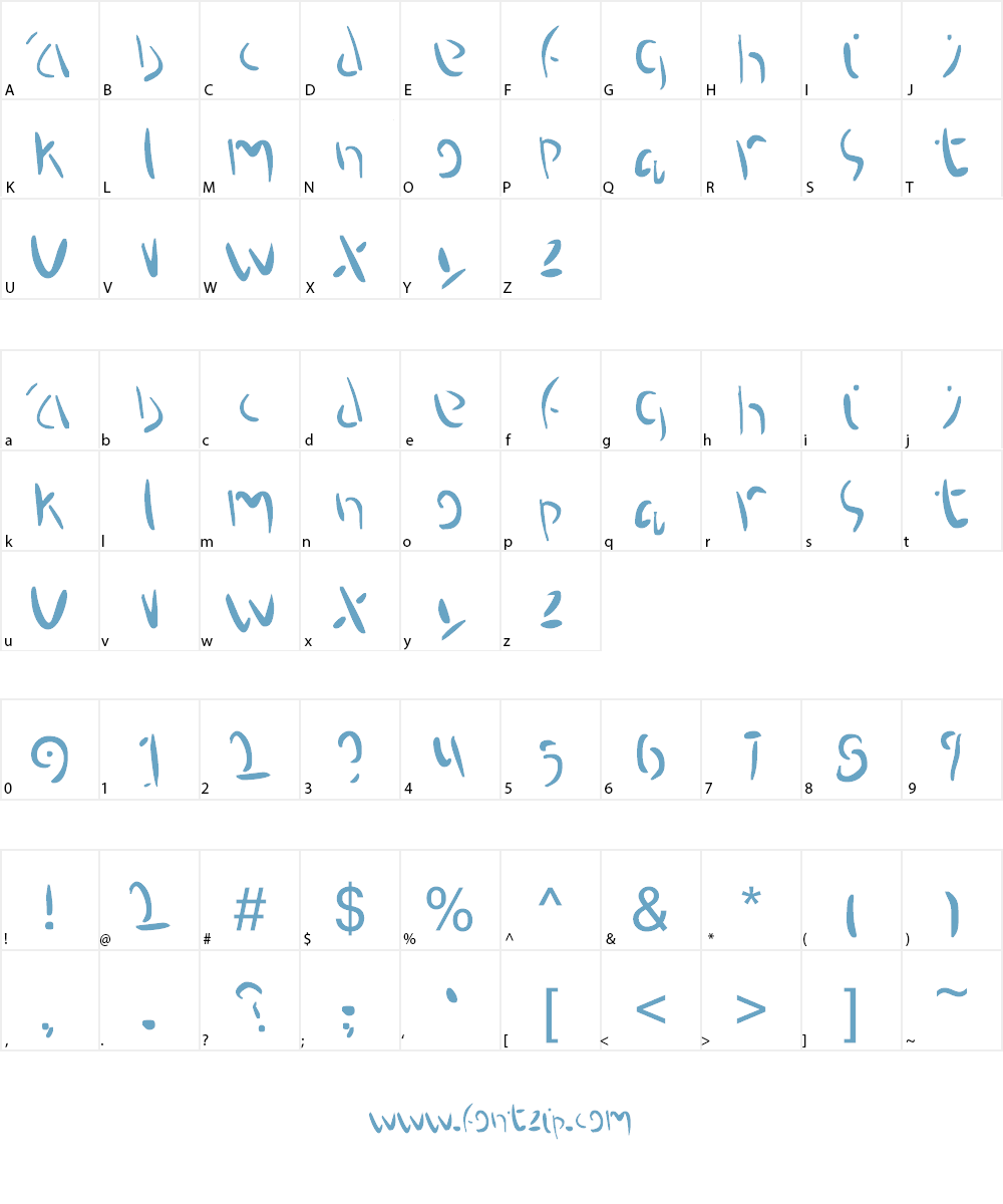 Proteron Font Character