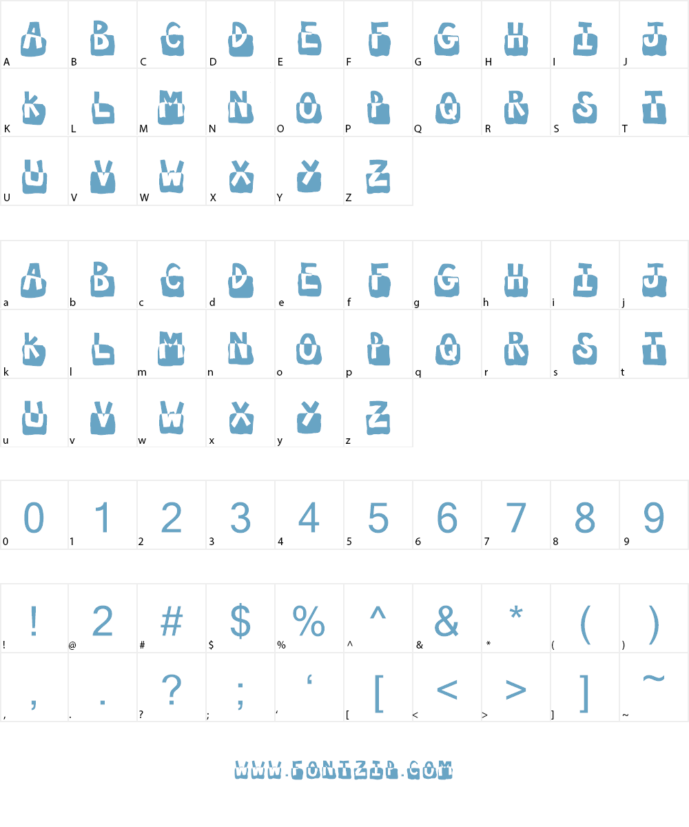 Submerged Font Character