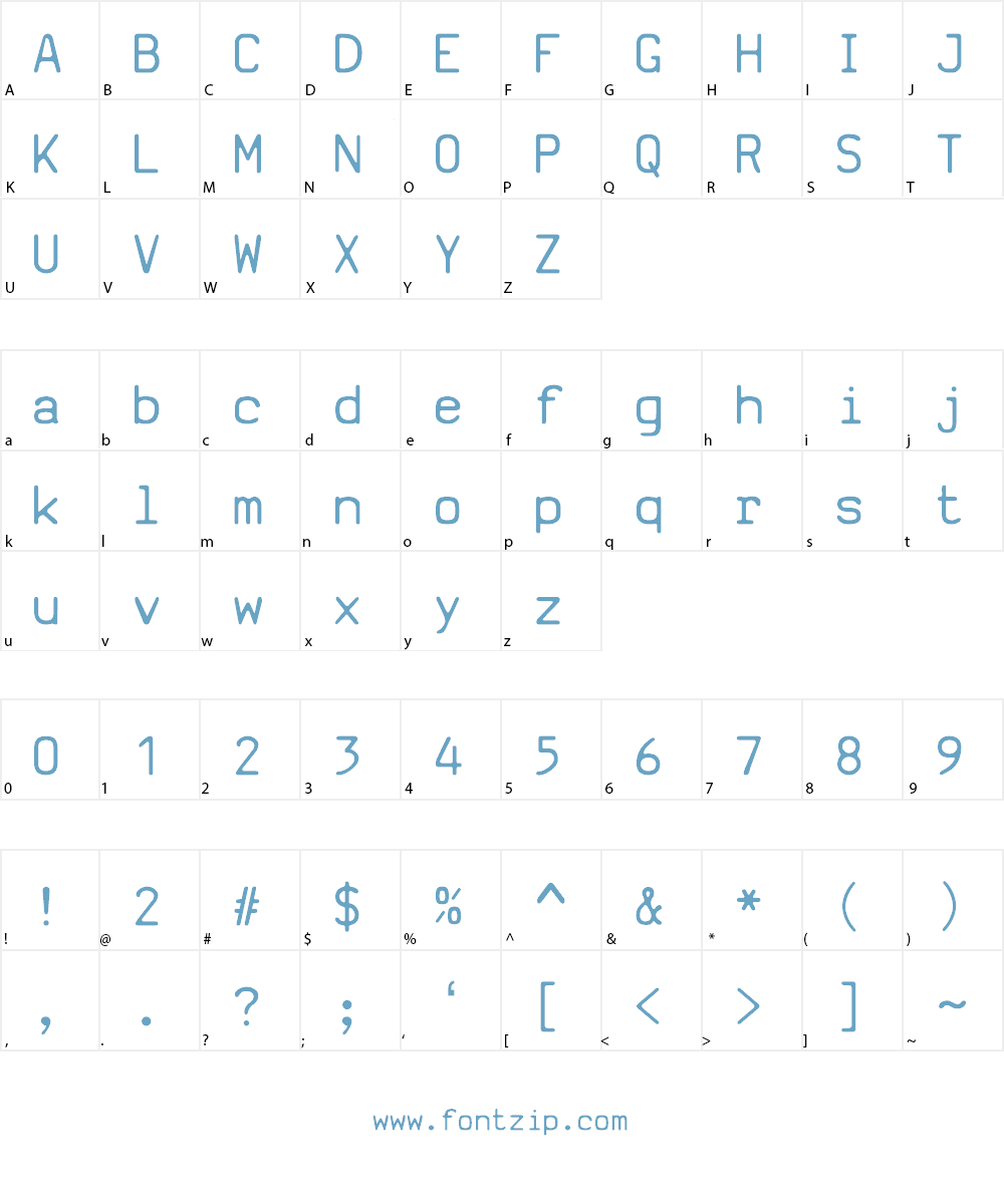 SVI Basic Manual Font Character