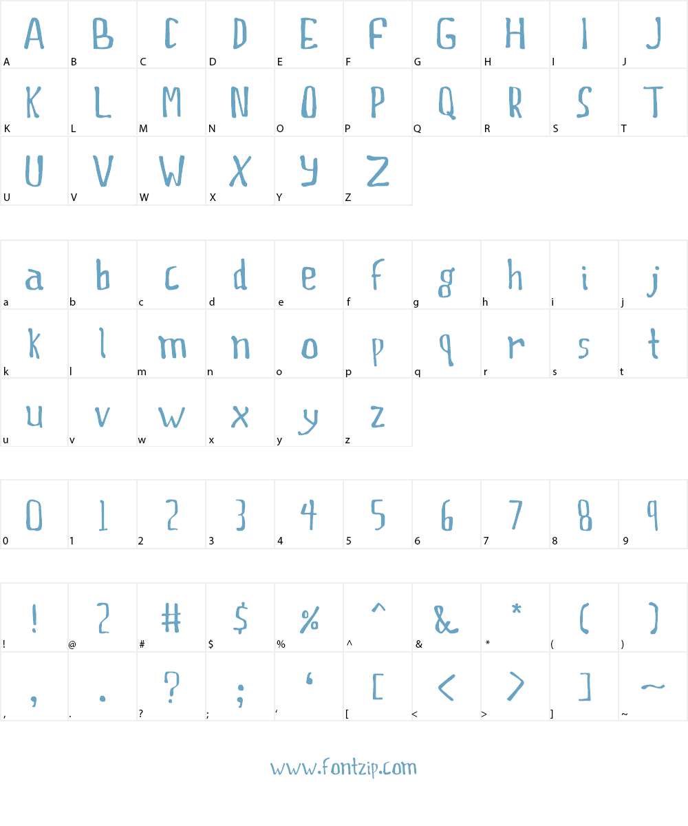 This Boring Party Font Character