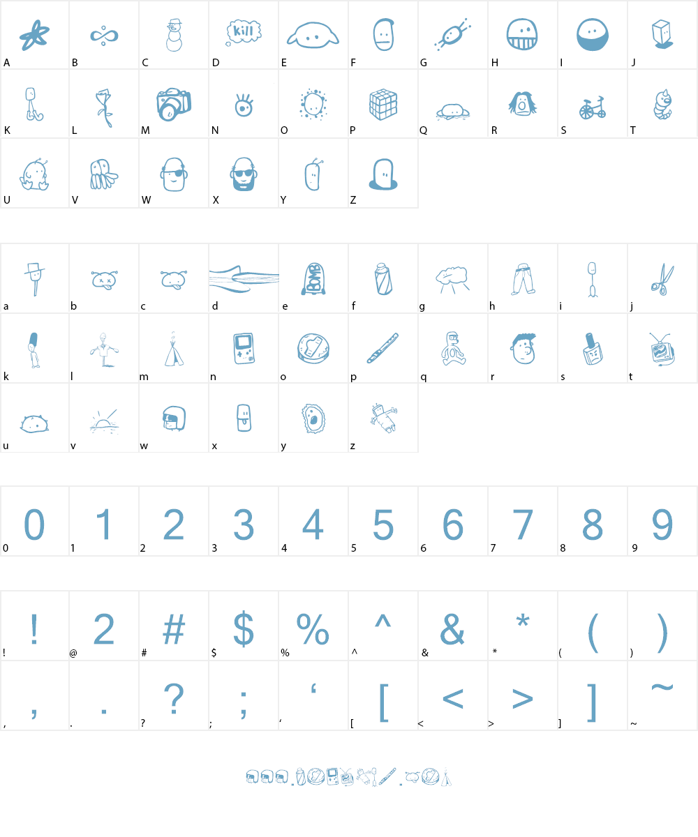 Tombats 6 Font Character
