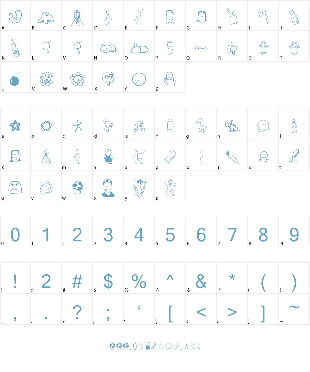 Tombats Four Font Character