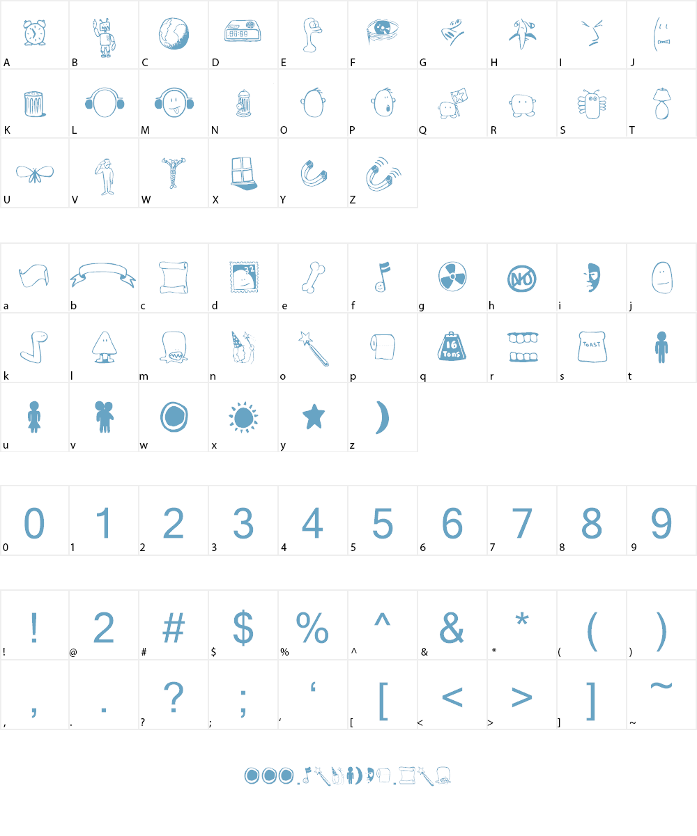 Tombats Three Font Character