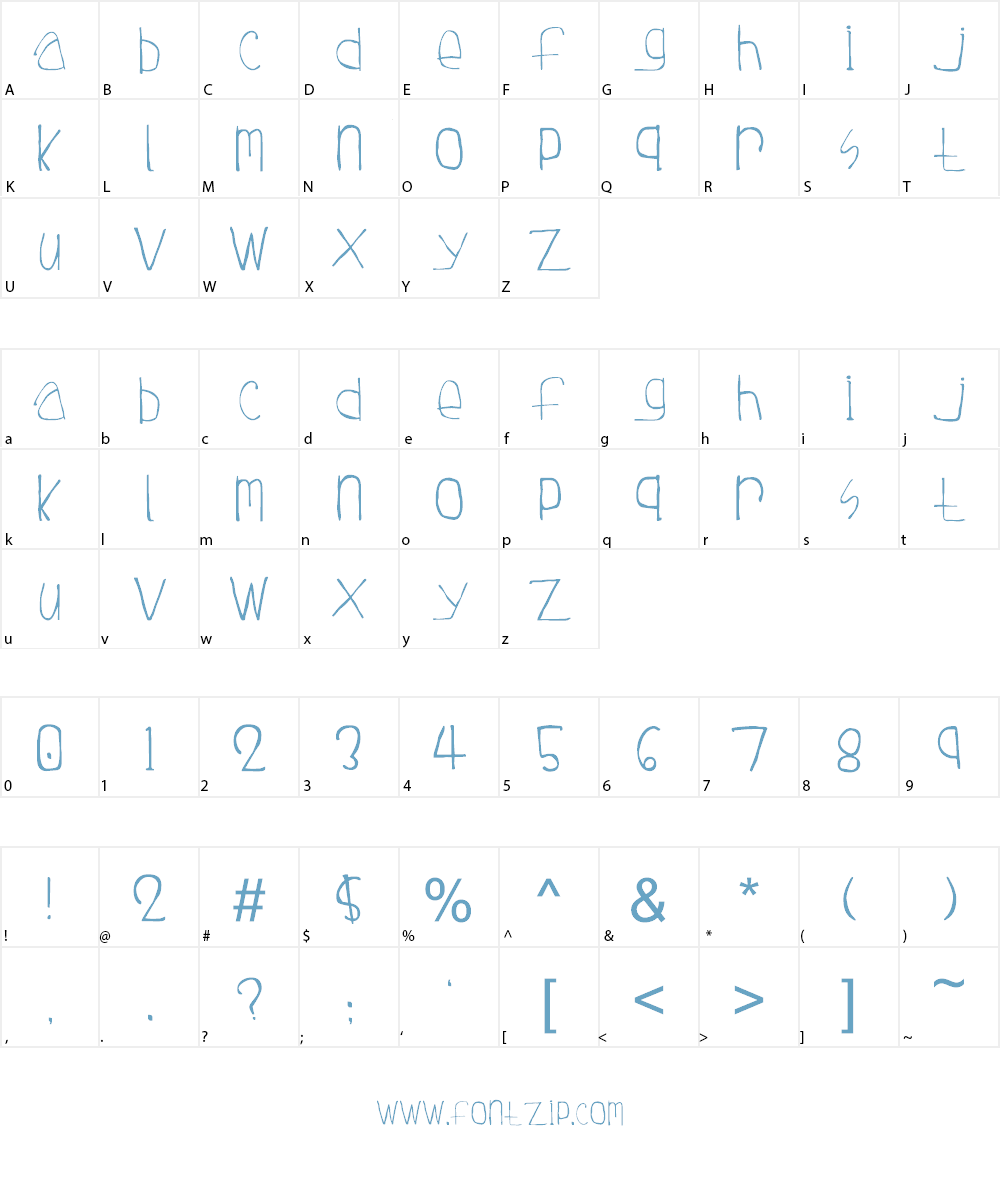 Tuesday Font Character