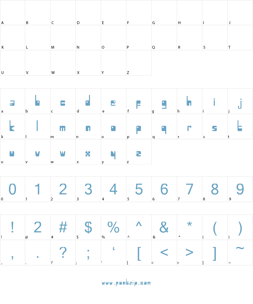 Atmosphere Font Character