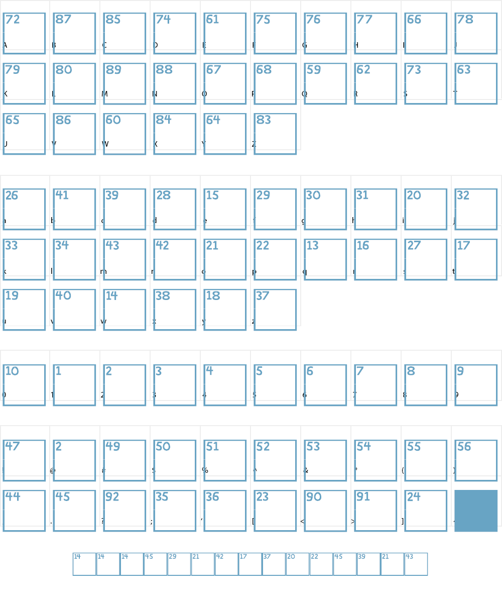 Crossword Font Character