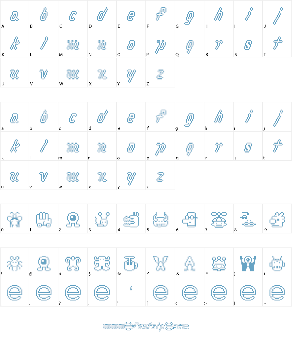 macrodigi Font Character