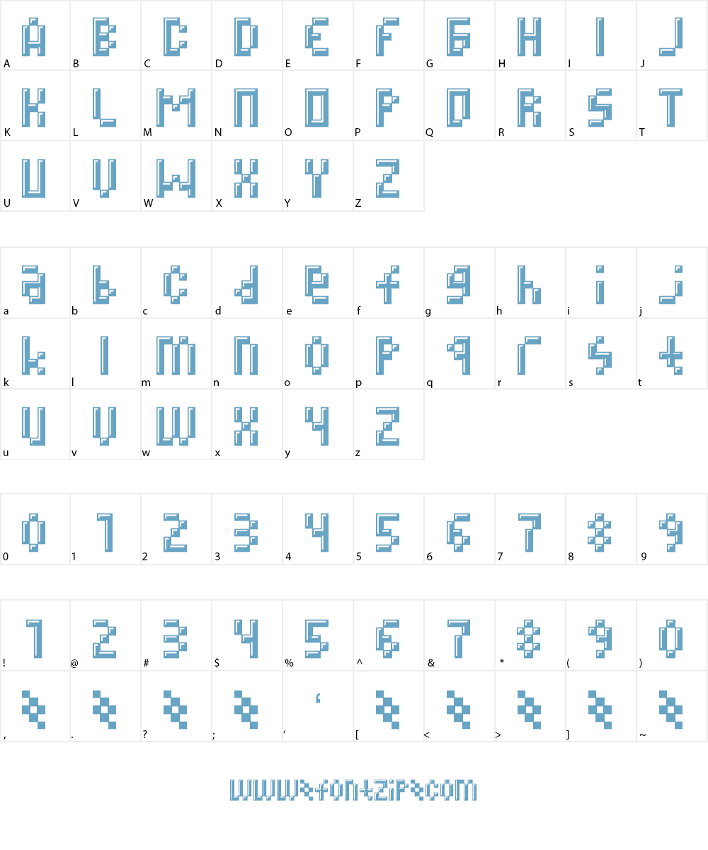 MEGZ Font Character