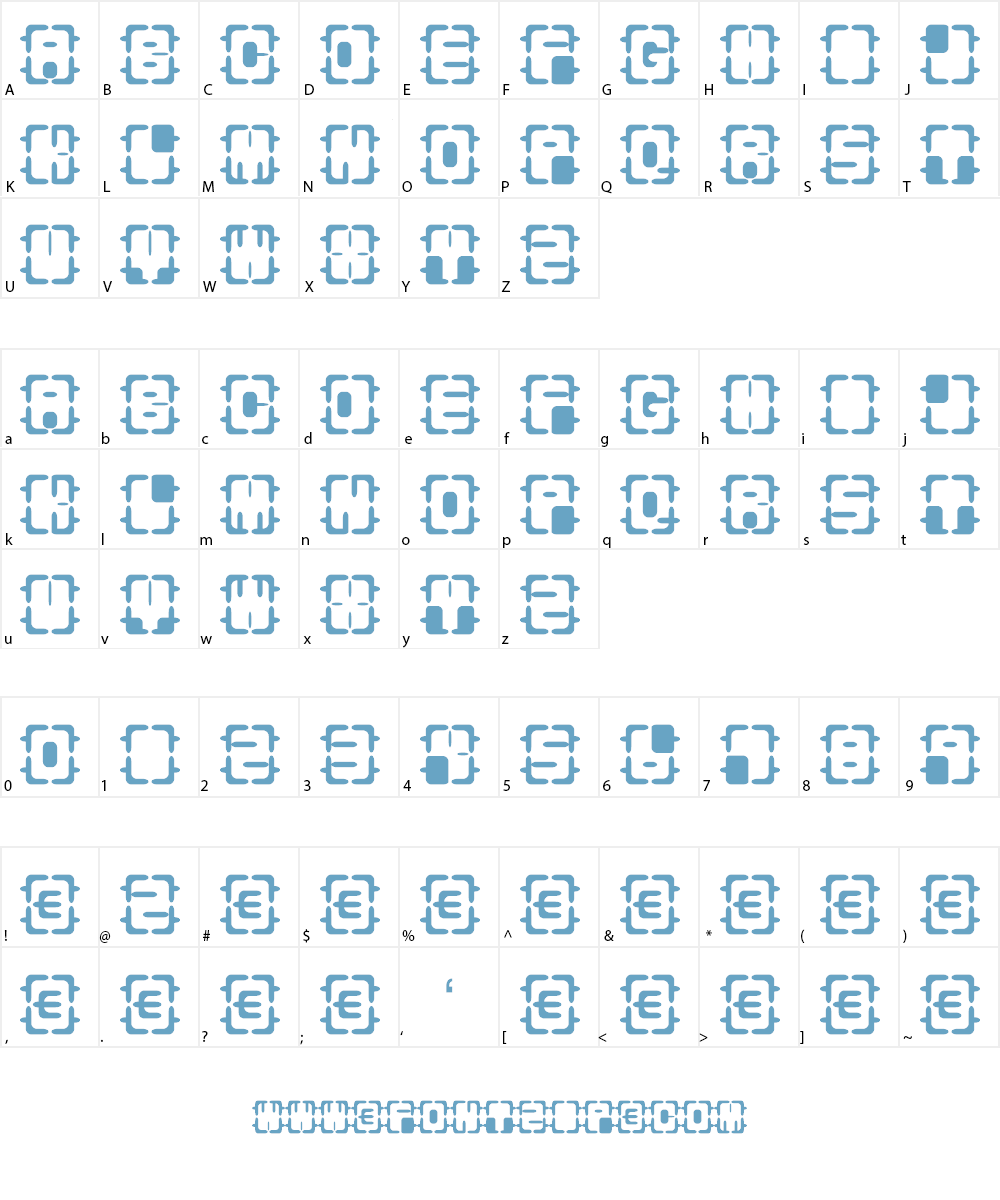 REOXY Font Character