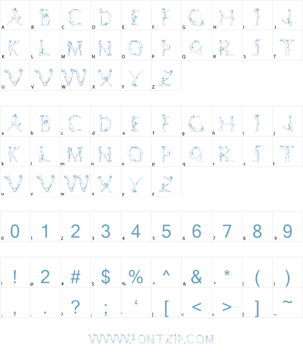 Silvestre Bodies Font Character