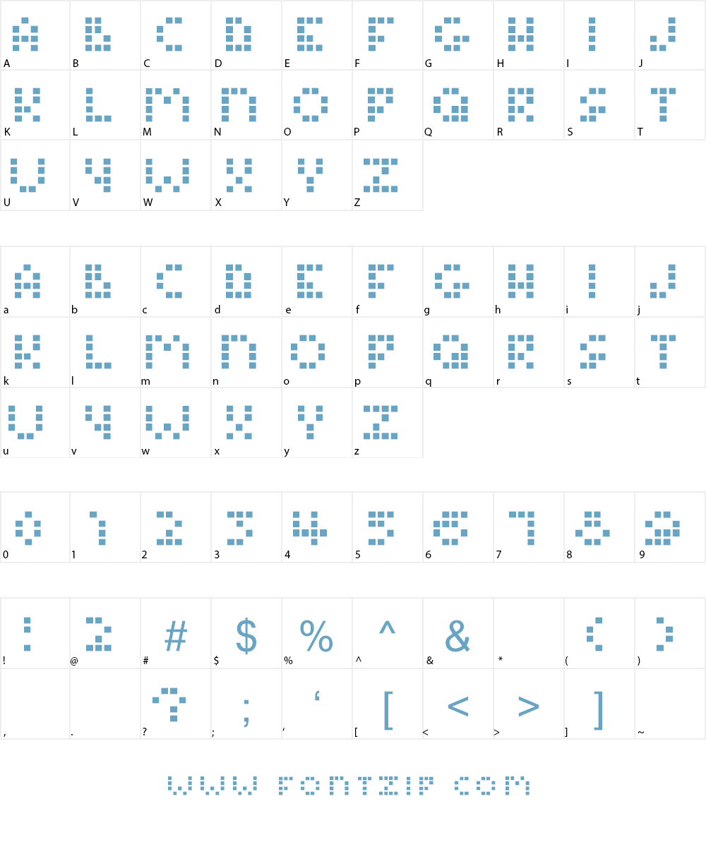 Tamagotchi Font Character
