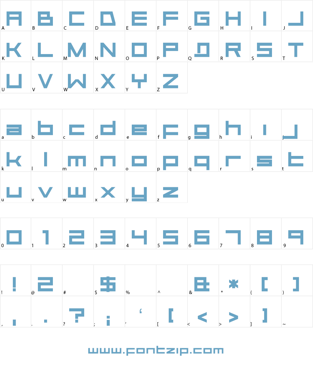 Aerial Font Character