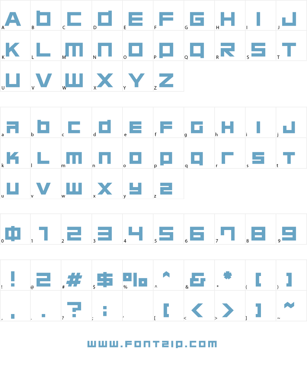Chubu 08 Normal Font Character