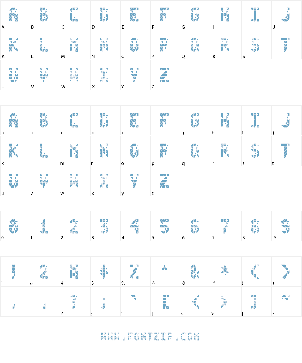 Flicker Font Character