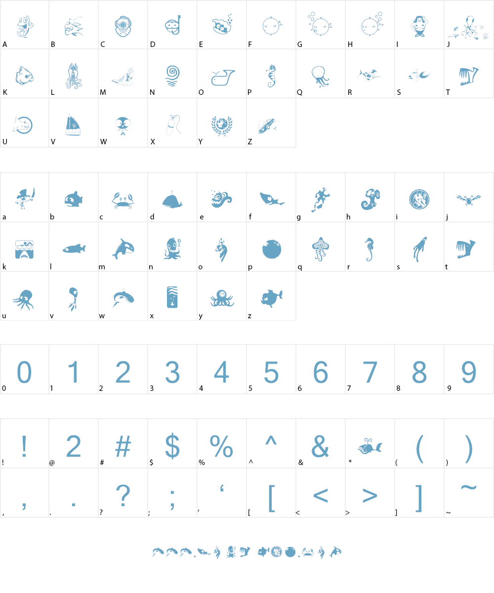 Flood Font Character