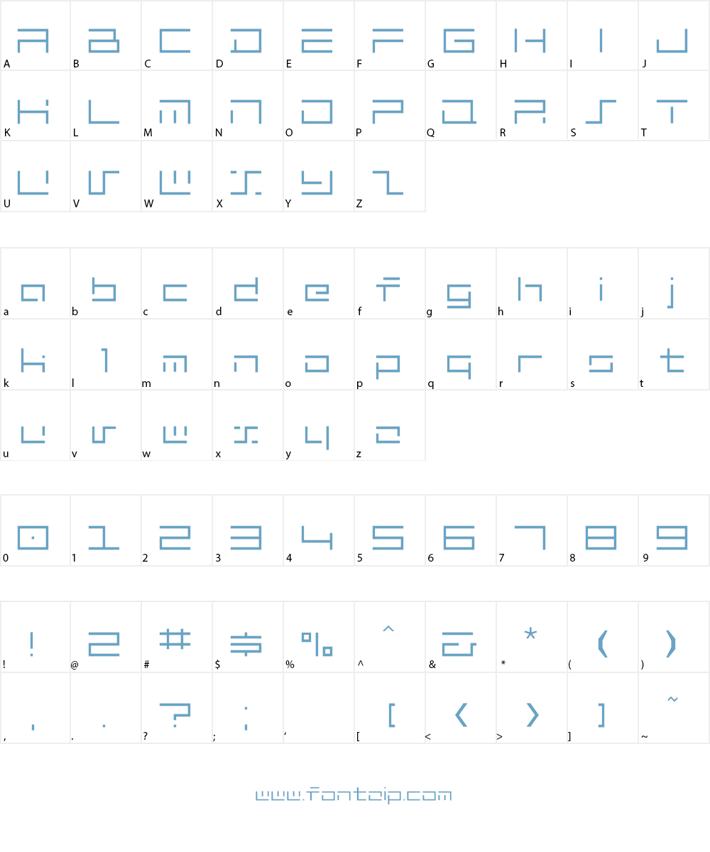 Minimalhard Font Character