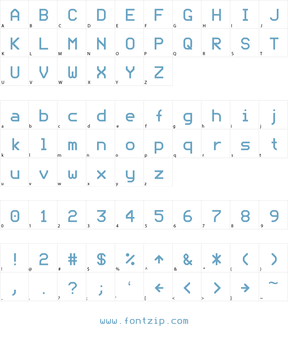 ModeNine Font Character
