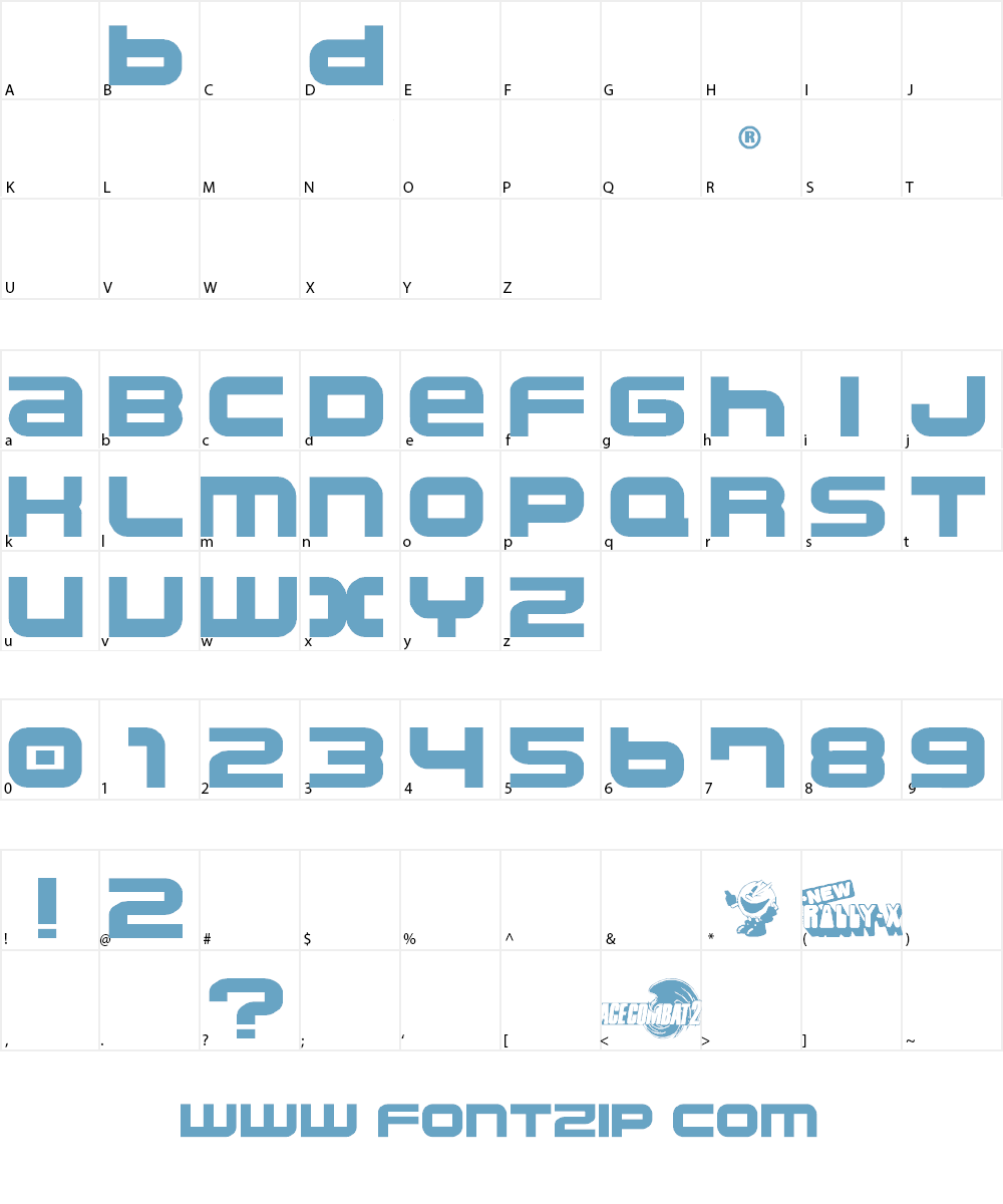 Namco Font Character