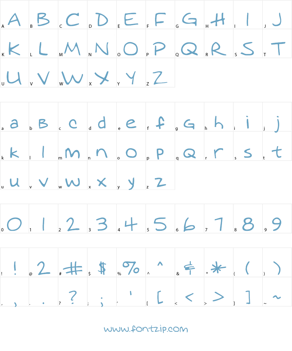 Augie Font Character