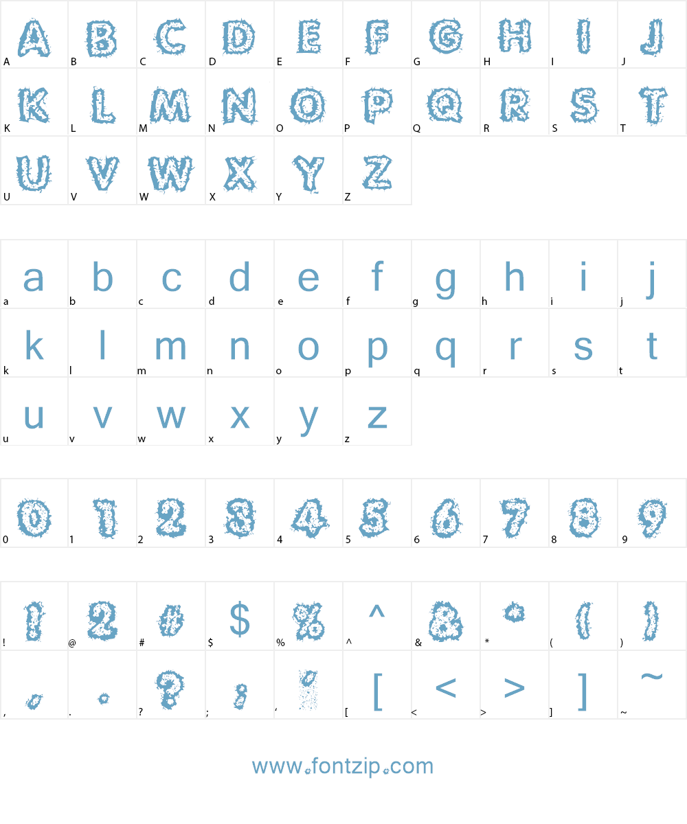 Carvings Font Character