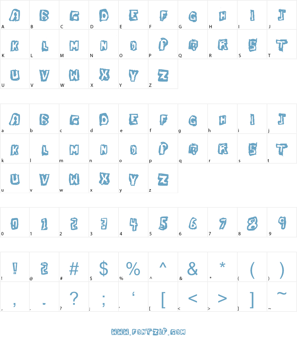 Dawg Box Font Character