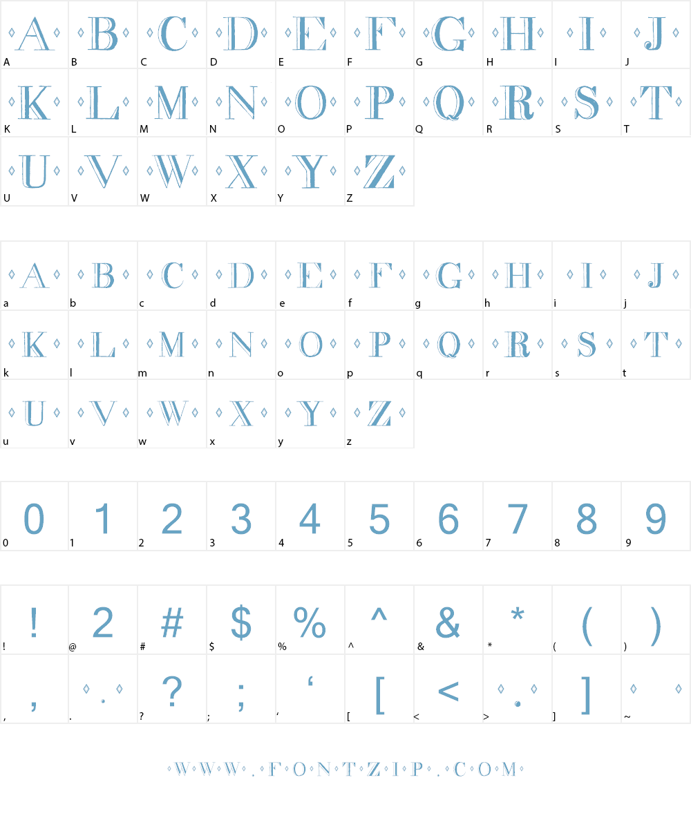 decadence Font Character