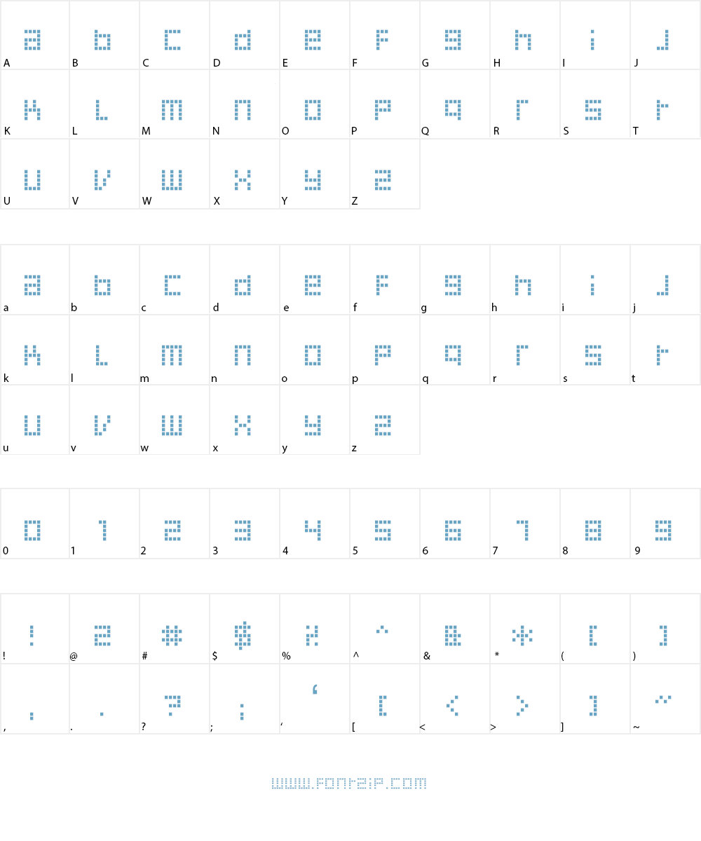 Decoder Font Character