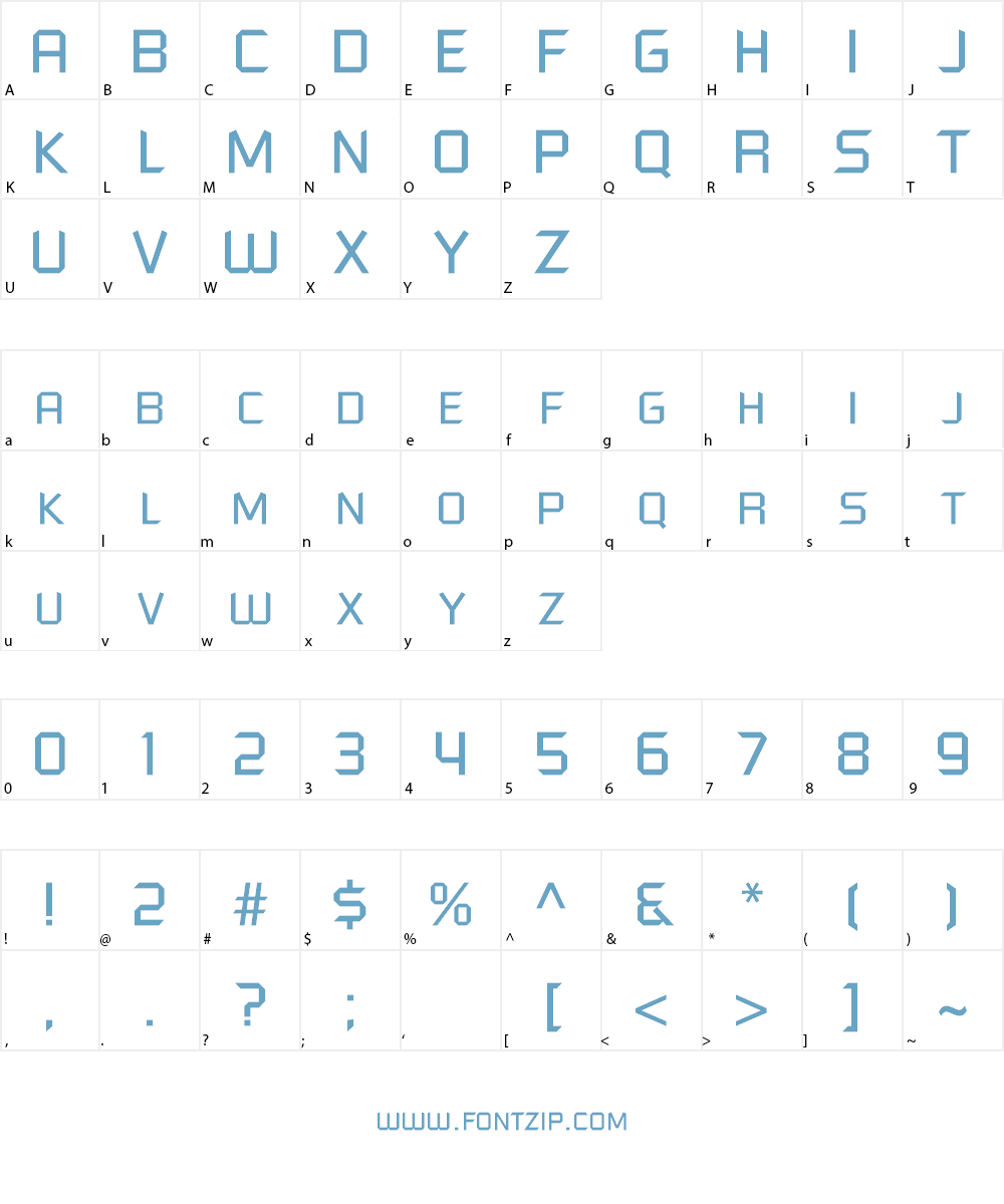 Futured Font Character