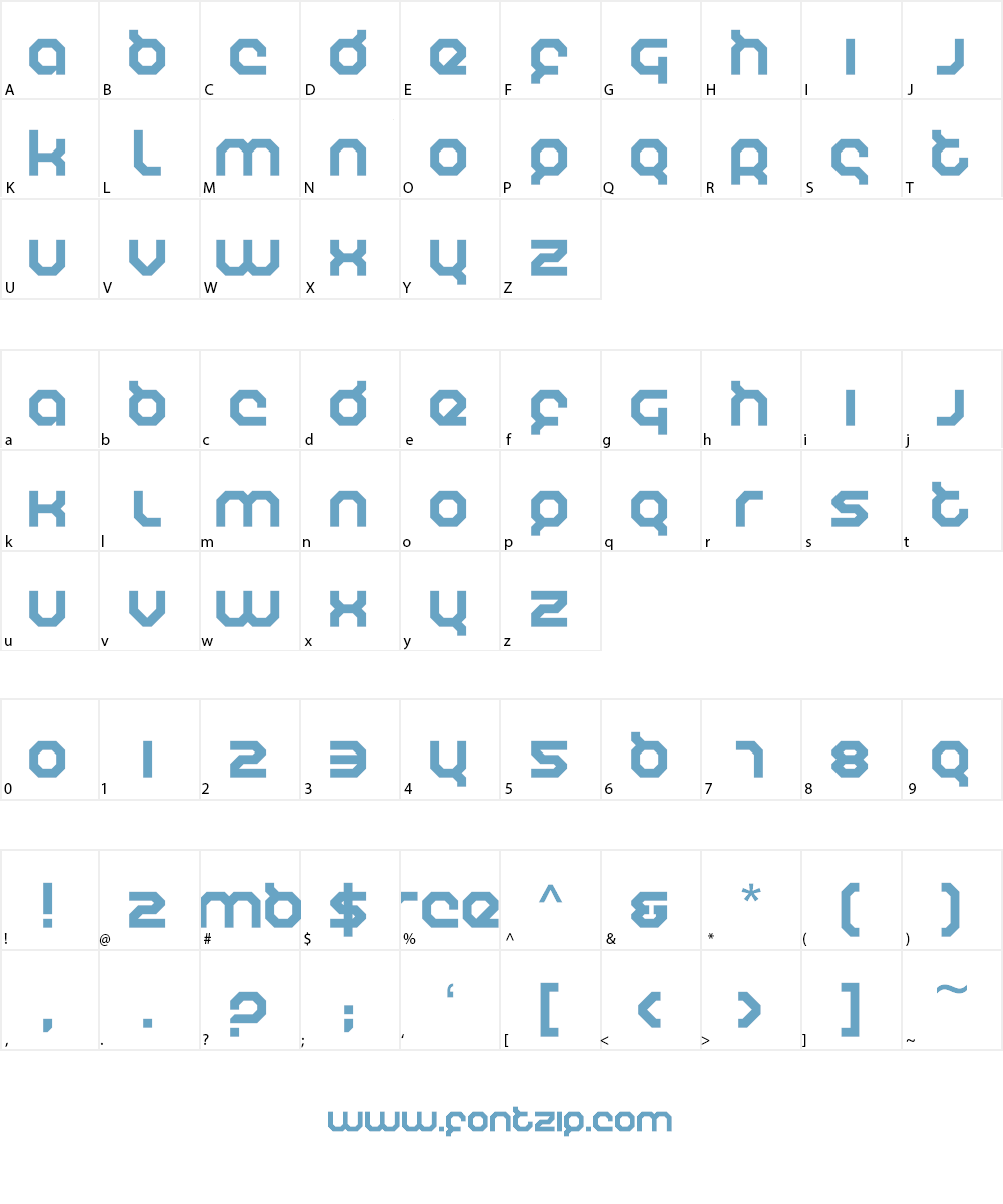 Humanoid Font Character
