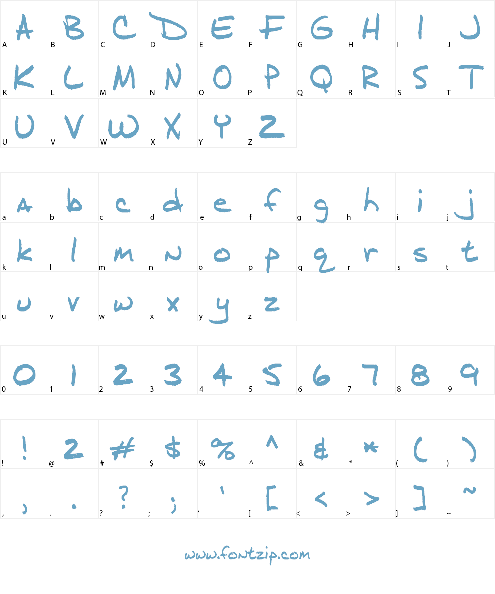 j.d. Font Character