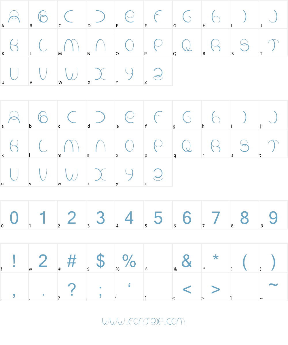 Kszywometrja Font Character