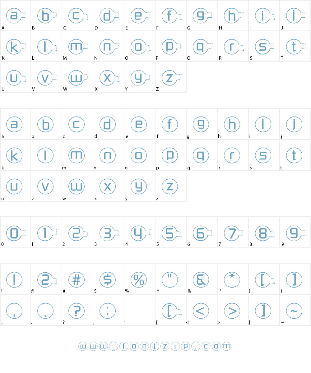 Molecular Font Character