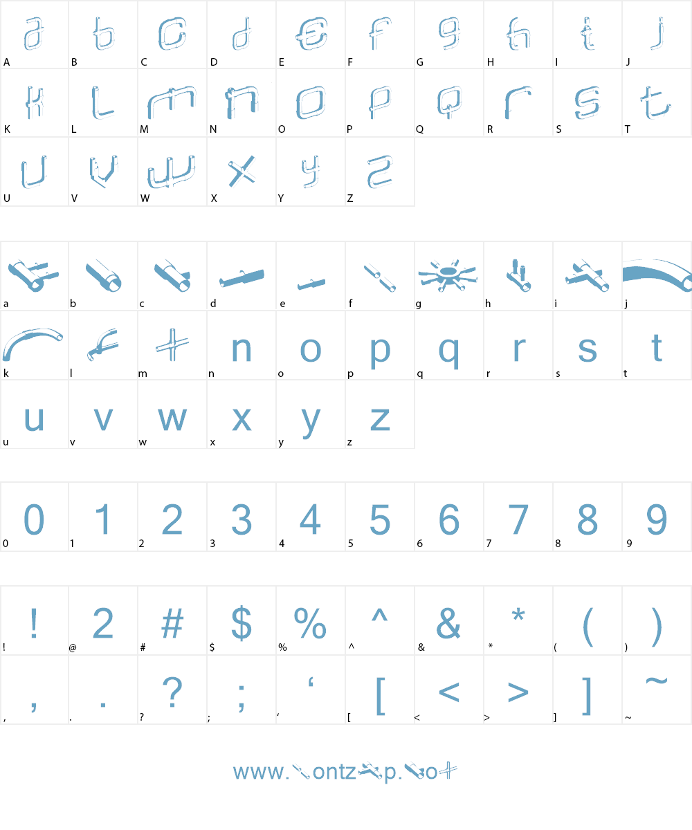 Piper Alpha Font Character